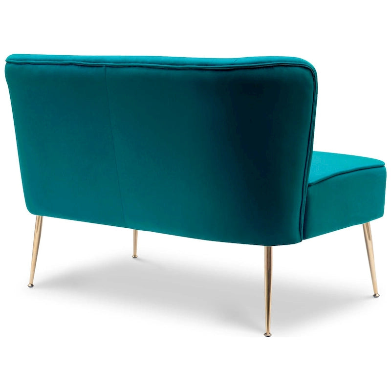 46-Inch Armless Velvet Loveseat