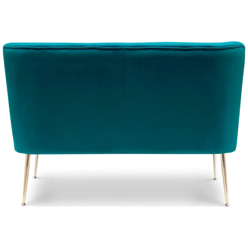 46-Inch Armless Velvet Loveseat