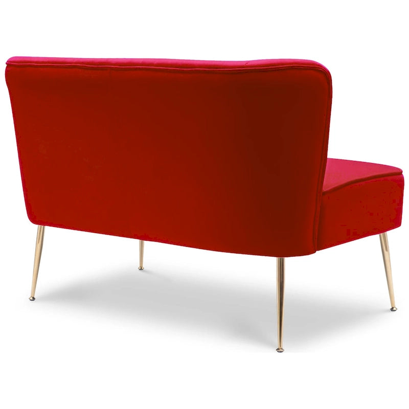 46-Inch Armless Velvet Loveseat