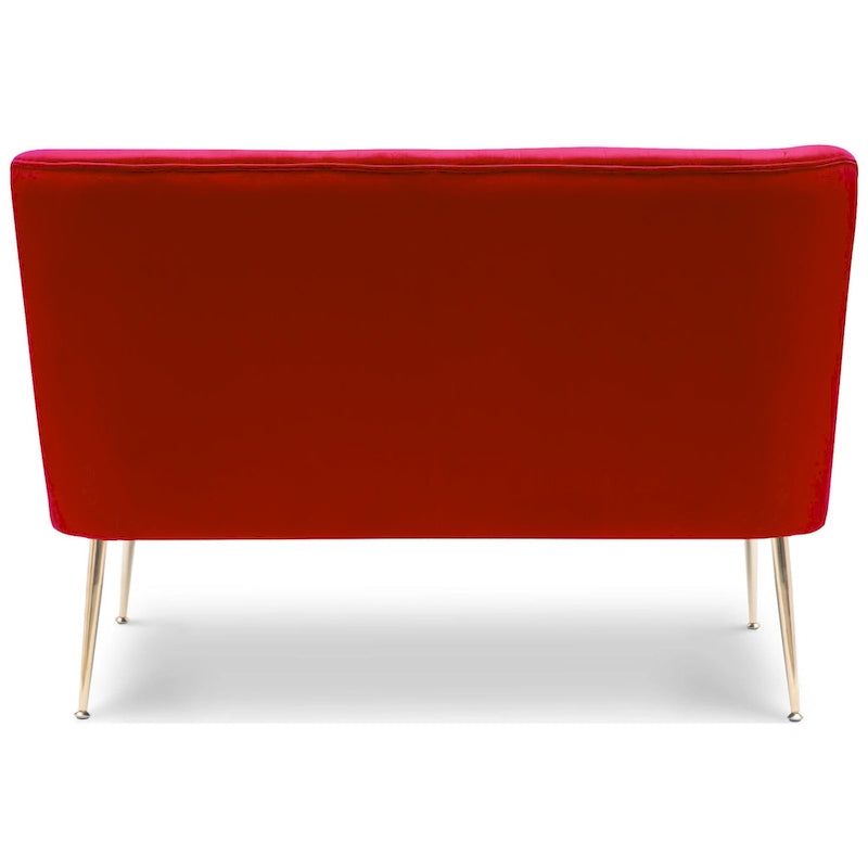 46-Inch Armless Velvet Loveseat
