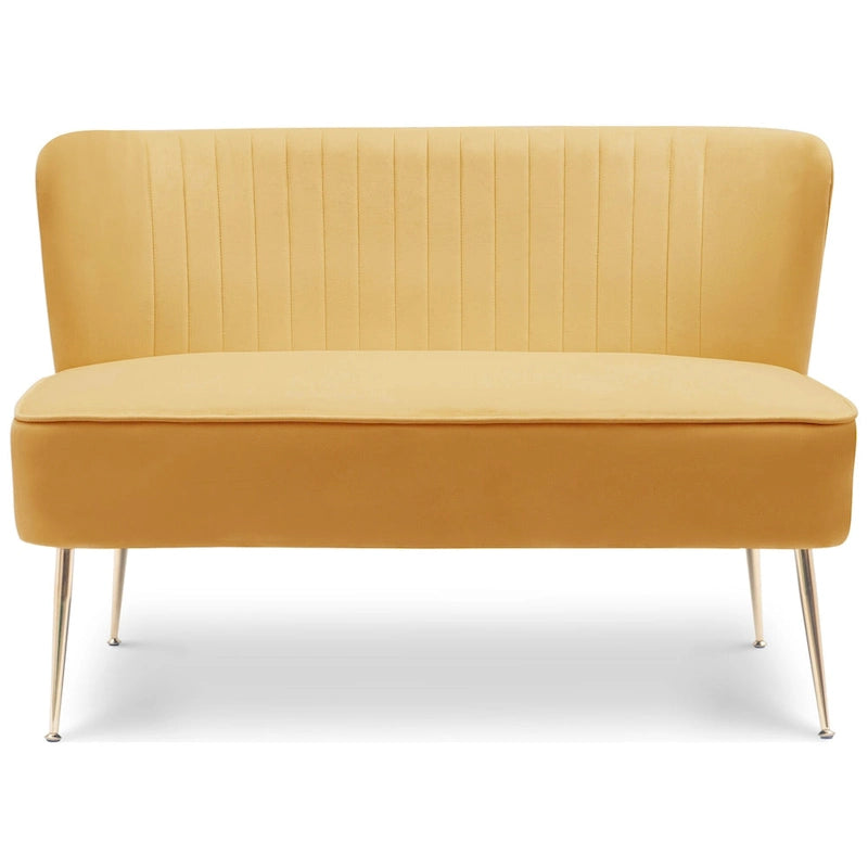 46-Inch Armless Velvet Loveseat