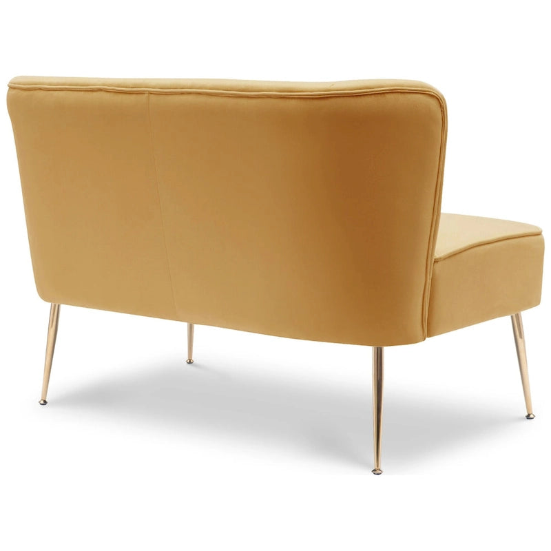46-Inch Armless Velvet Loveseat
