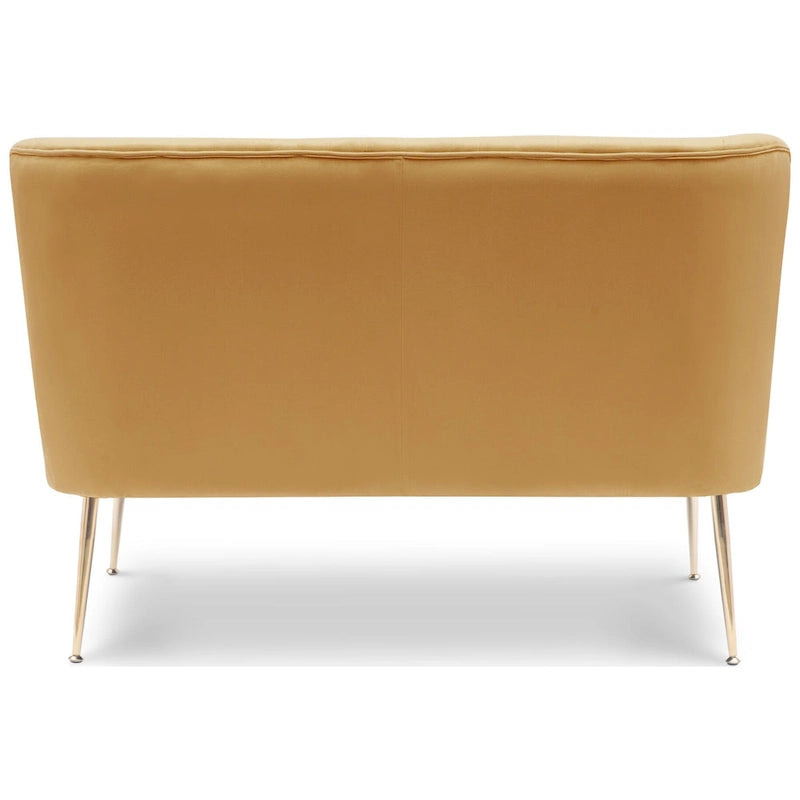 46-Inch Armless Velvet Loveseat