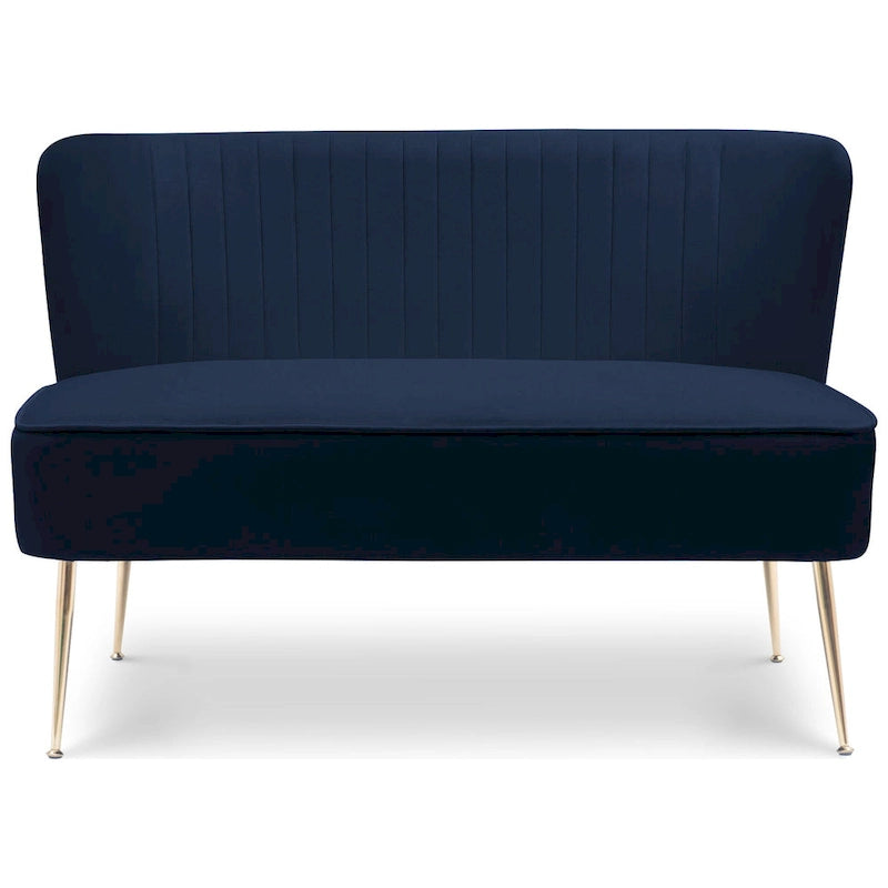 46-Inch Armless Velvet Loveseat
