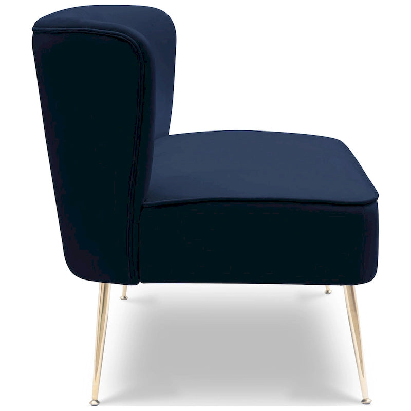 46-Inch Armless Velvet Loveseat