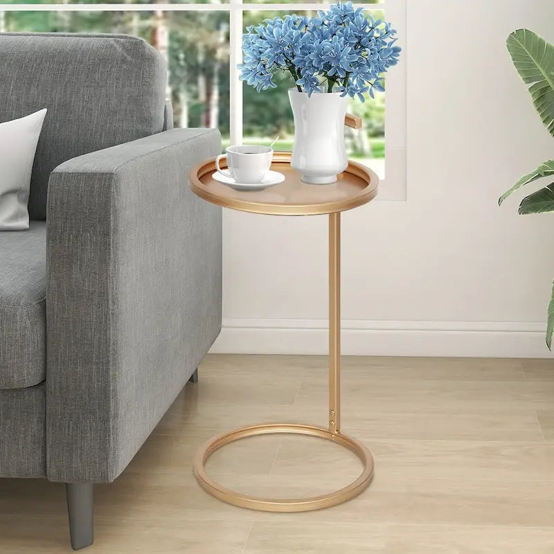 Round Metal Accent C Table