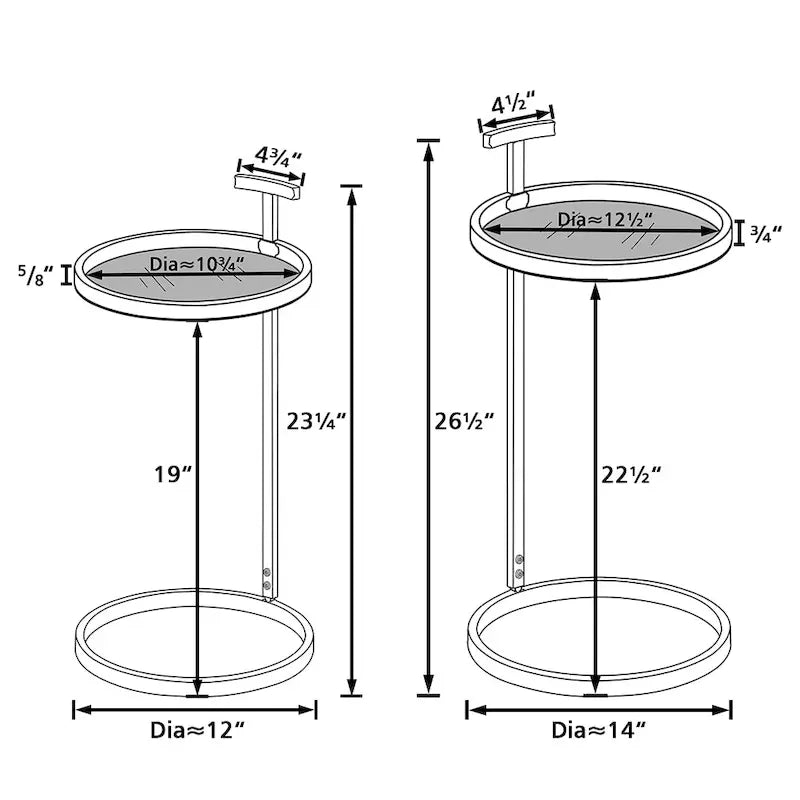 Round Metal Accent C Table