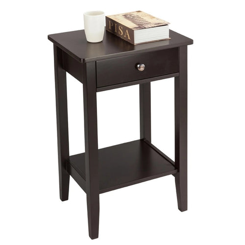 Porch & Den Anne Court Brown 2-tier 1-drawer End Table