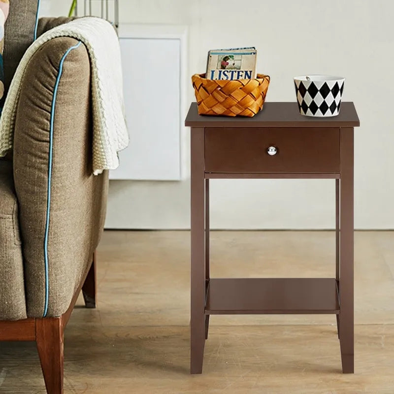 2-Tier 1-Drawer End Table