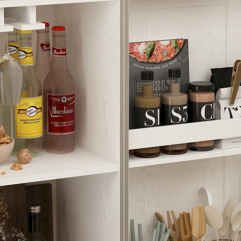 Multifunctional Kitchen and Wine Storage Cabinet
