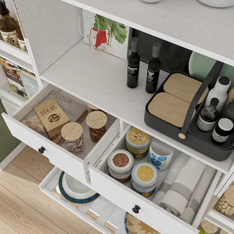 Multifunctional Kitchen and Wine Storage Cabinet