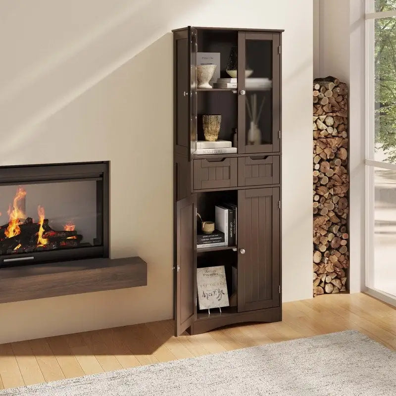 Tall Kitchen and Bathroom Storage Cabinet