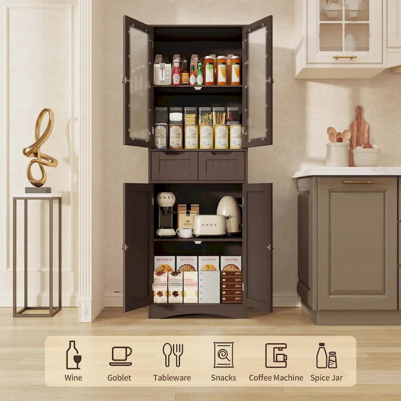 Tall Kitchen and Bathroom Storage Cabinet
