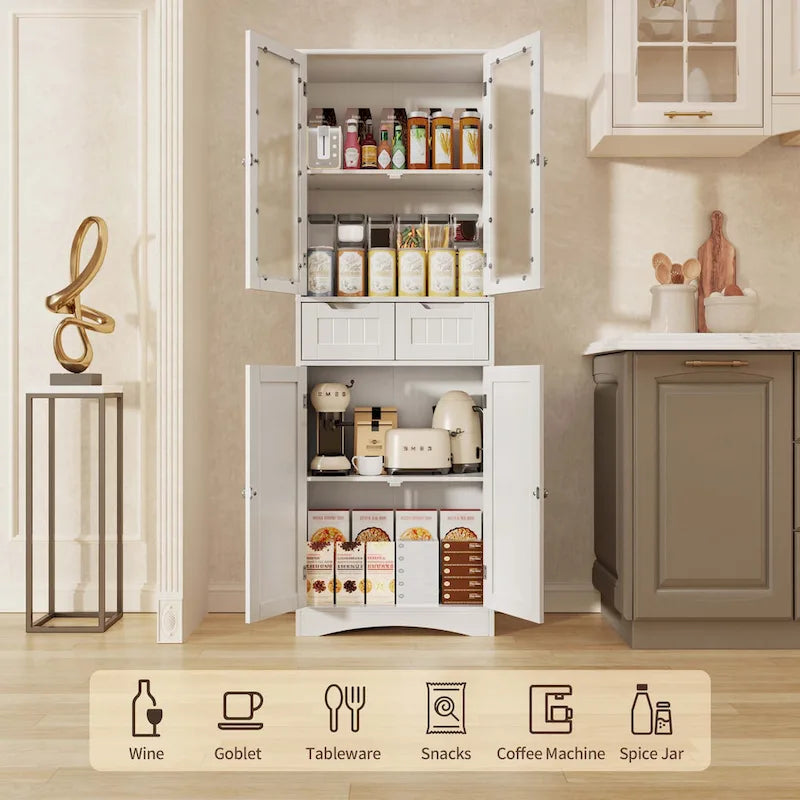 Tall Kitchen and Bathroom Storage Cabinet