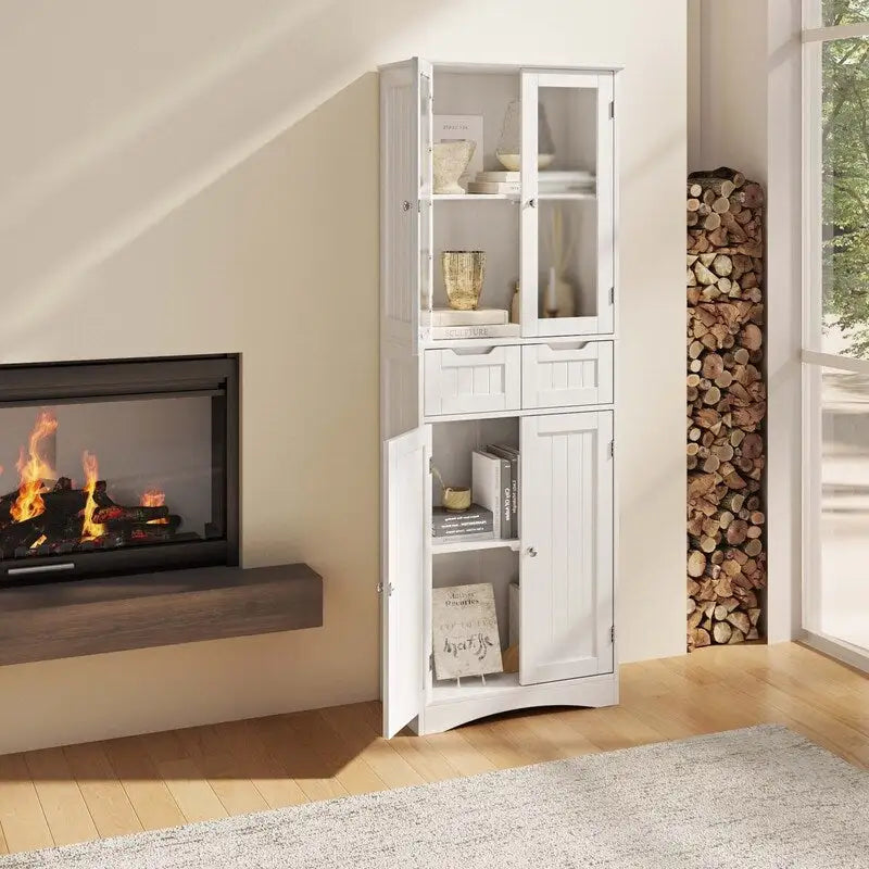 Tall Kitchen and Bathroom Storage Cabinet