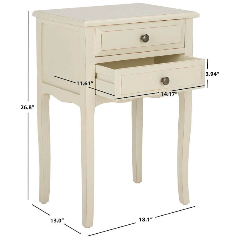French Farmhouse Accent Table with Drawers