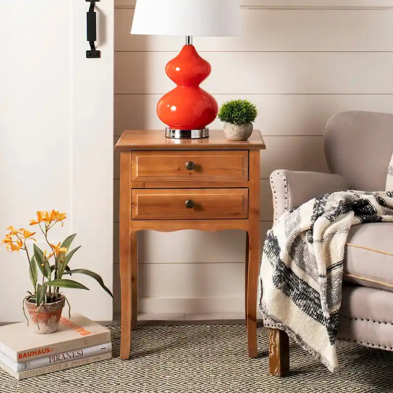 French Farmhouse Accent Table with Drawers