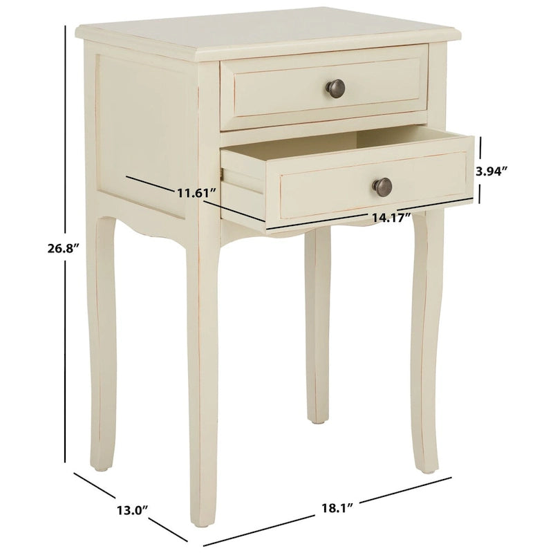 French Farmhouse Accent Table with Drawers