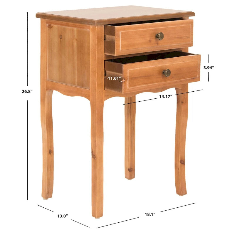 French Farmhouse Accent Table with Drawers