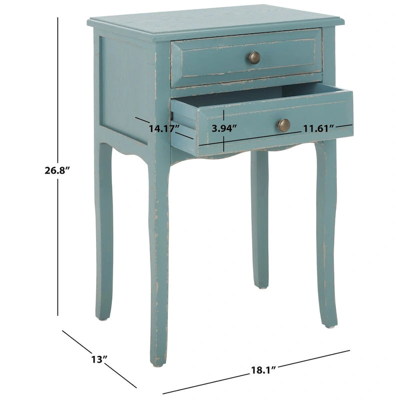 French Farmhouse Accent Table with Drawers