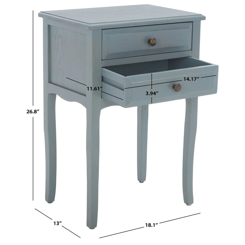 French Farmhouse Accent Table with Drawers