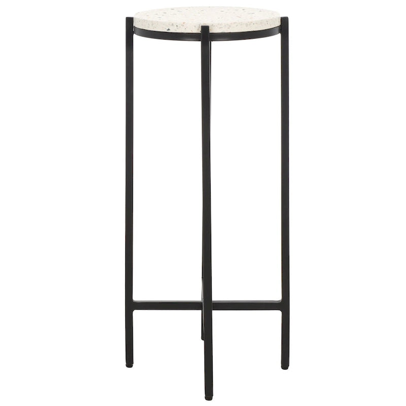 Round Marble-Top Drink Table