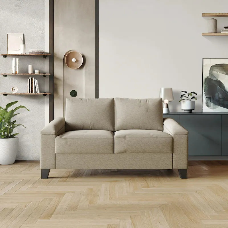 Linen Upholstered Loveseat