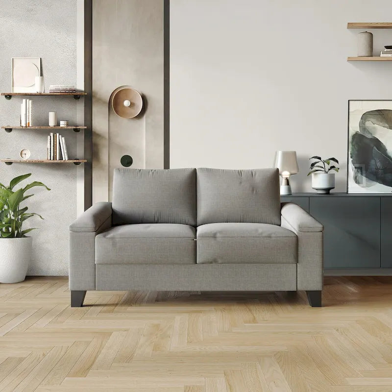 Linen Upholstered Loveseat