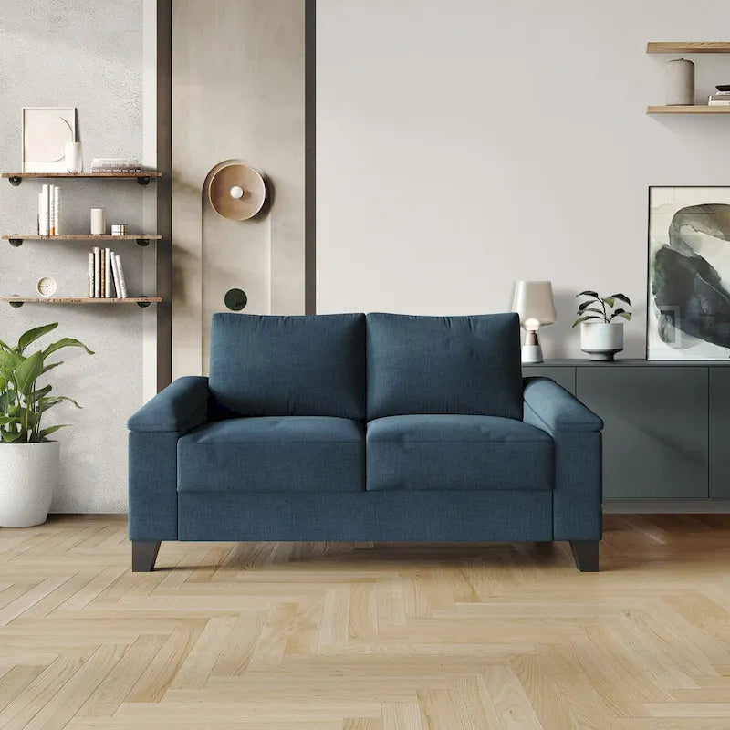 Linen Upholstered Loveseat