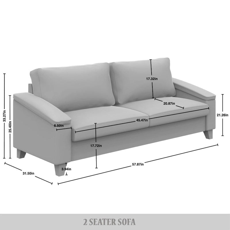 Linen Upholstered Loveseat