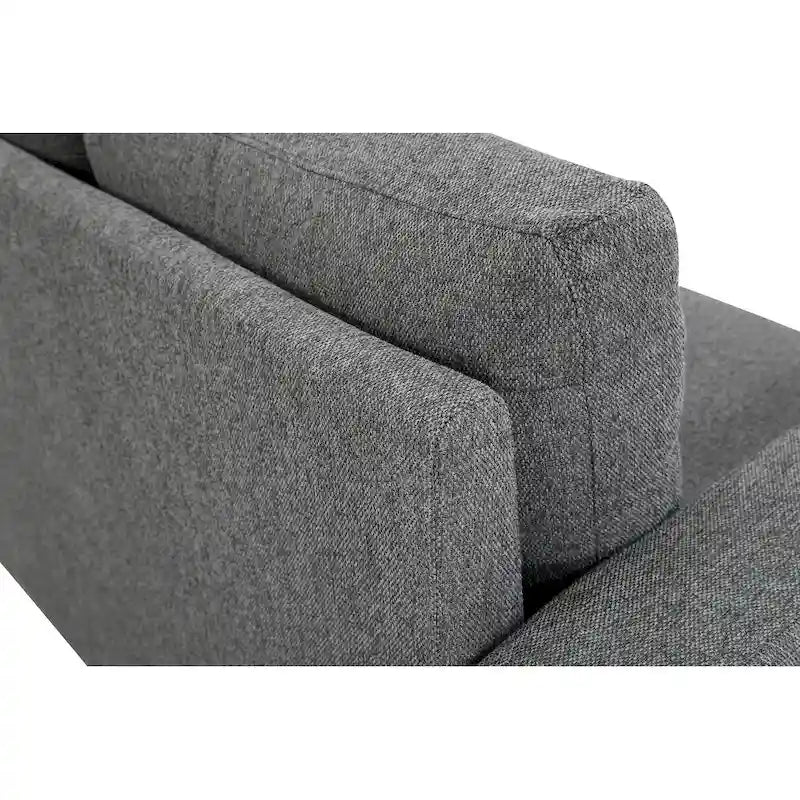Mid-Century Modern Loveseat with Reversible Back Pillows