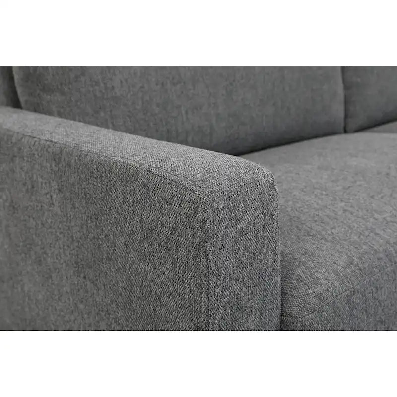 Mid-Century Modern Loveseat with Reversible Back Pillows