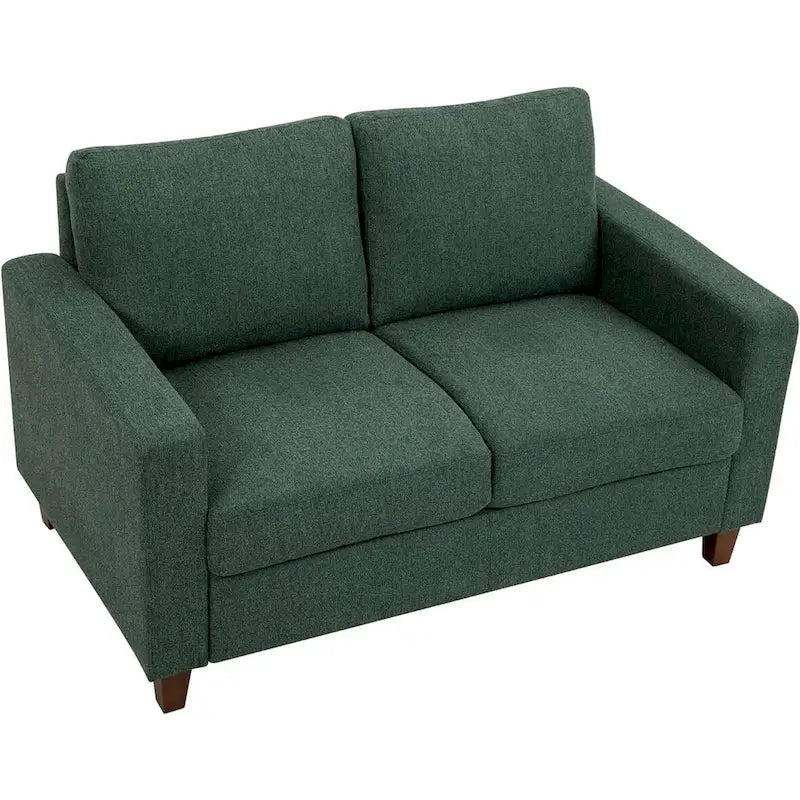 Mid-Century Modern Loveseat with Reversible Back Pillows
