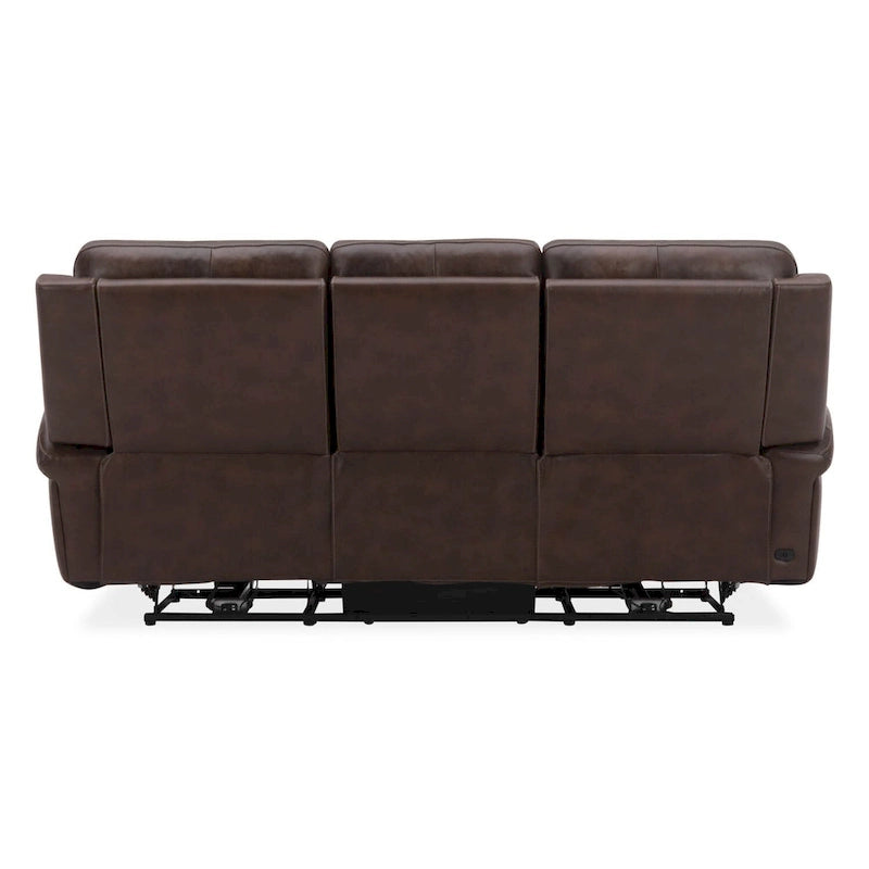 Dual Power Reclining Leather Sofa