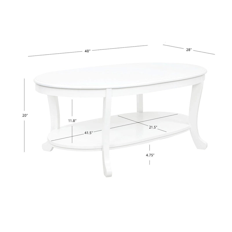 Rustic White Wood Coffee Table