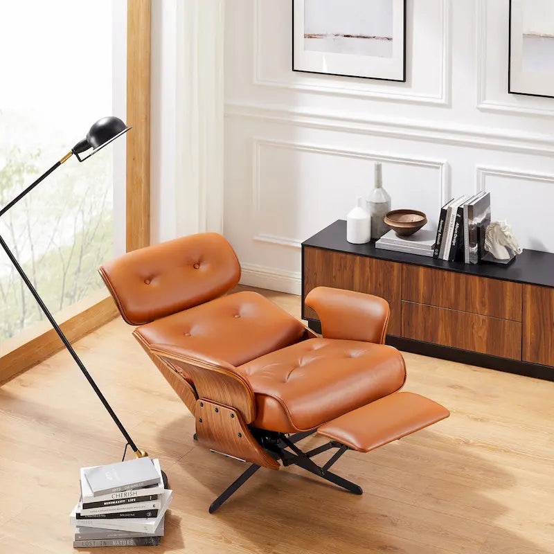 Swivel Top-Grain Leather Power Recliner Chair
