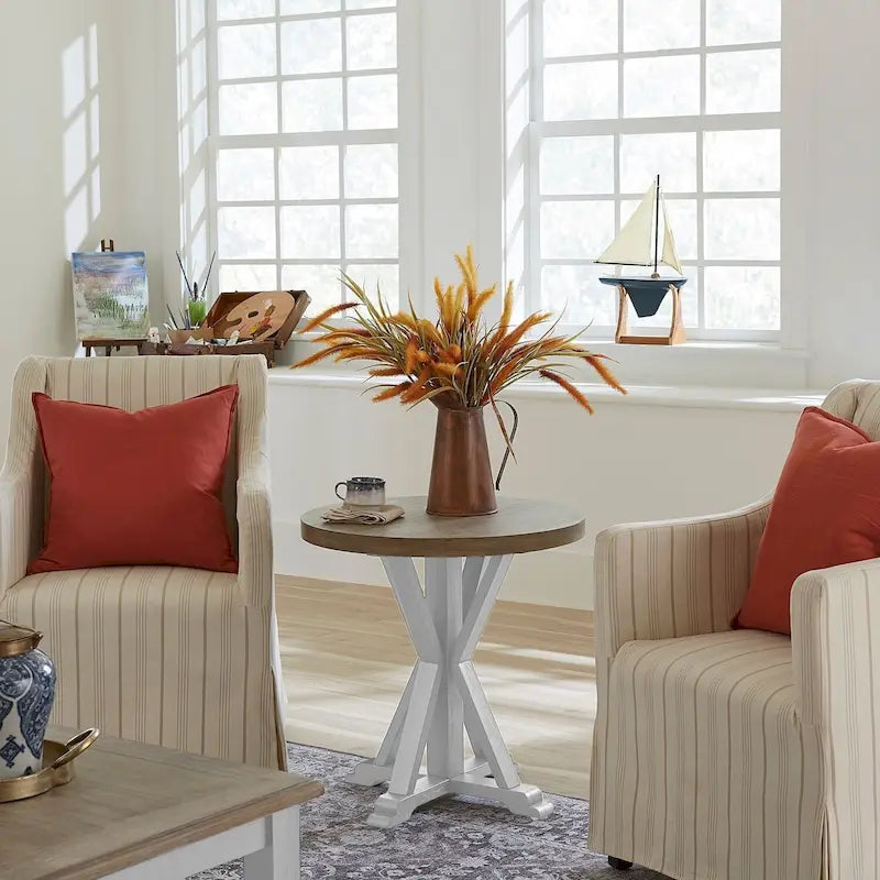 Round End Table for Living Room
