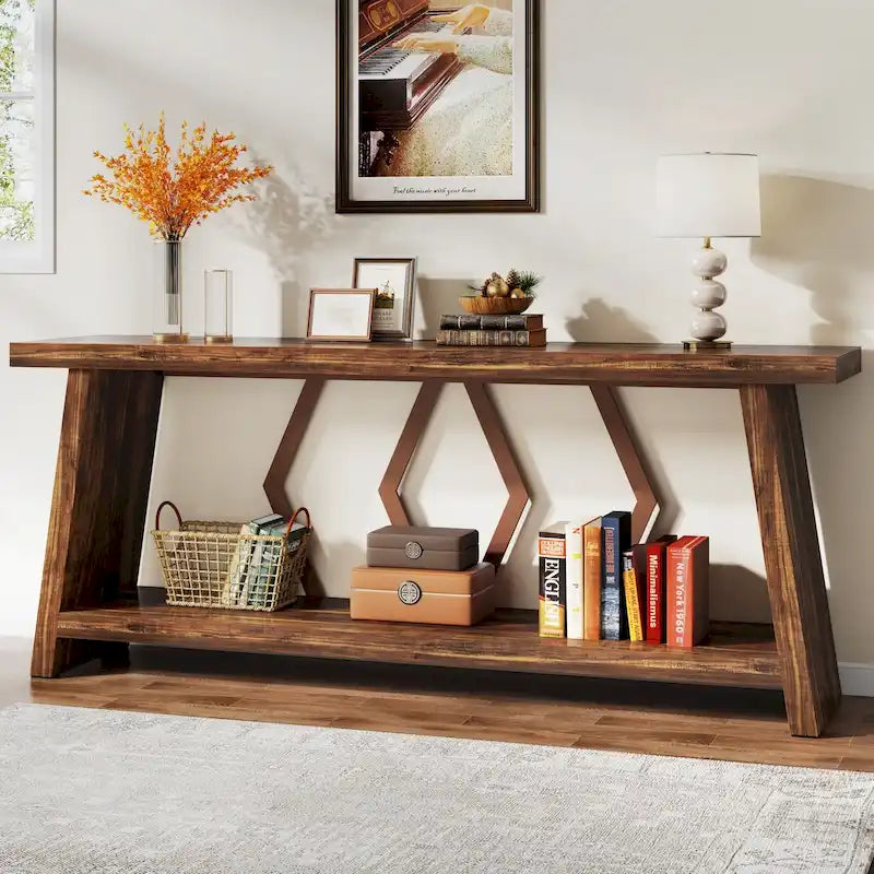 70.9-Inch Console Sofa Table with Storage