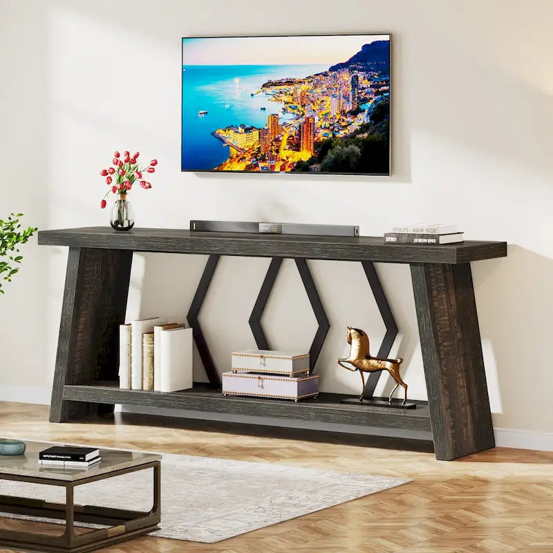 70.9-Inch Console Sofa Table with Storage