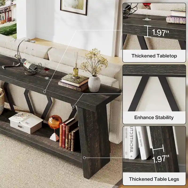 70.9-Inch Console Sofa Table with Storage