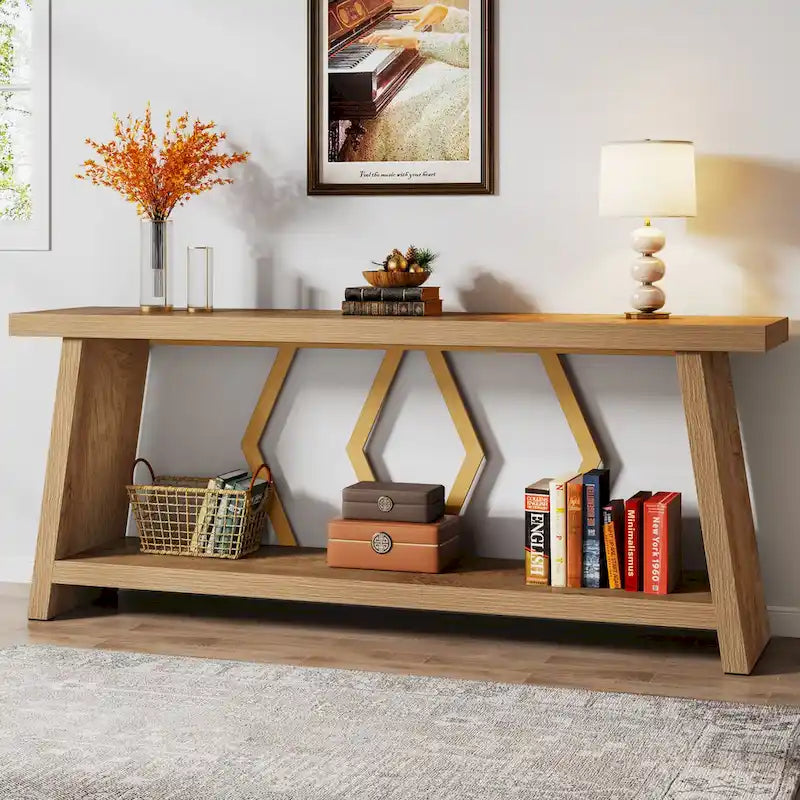 70.9-Inch Console Sofa Table with Storage