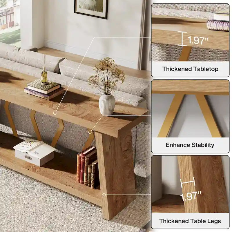 70.9-Inch Console Sofa Table with Storage