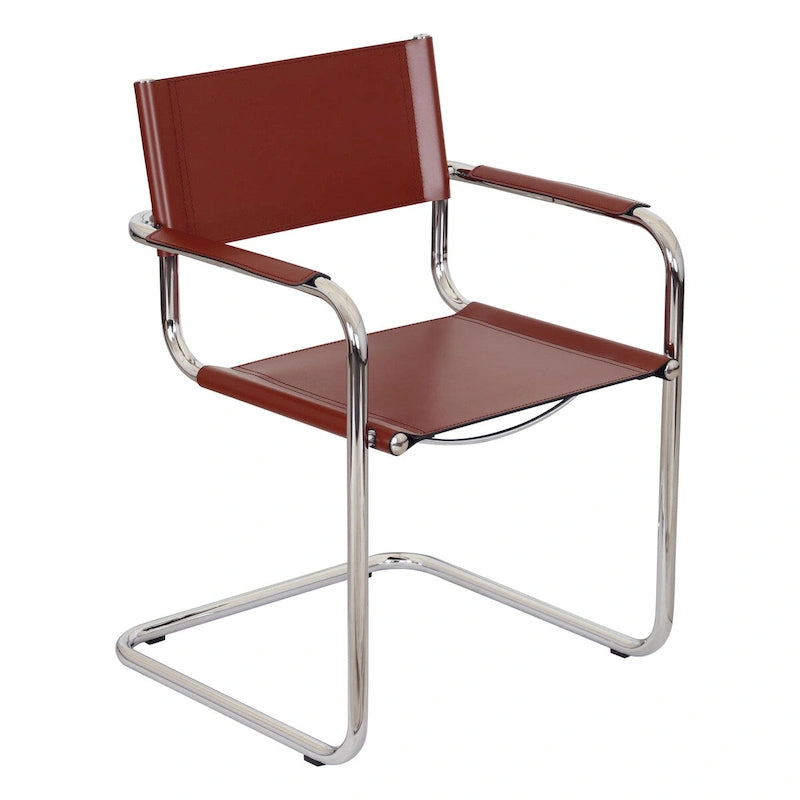 Cantilever Armchair with Chrome Frame