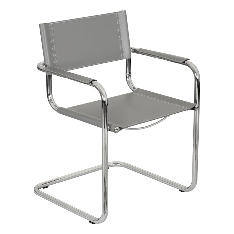 Cantilever Armchair with Chrome Frame