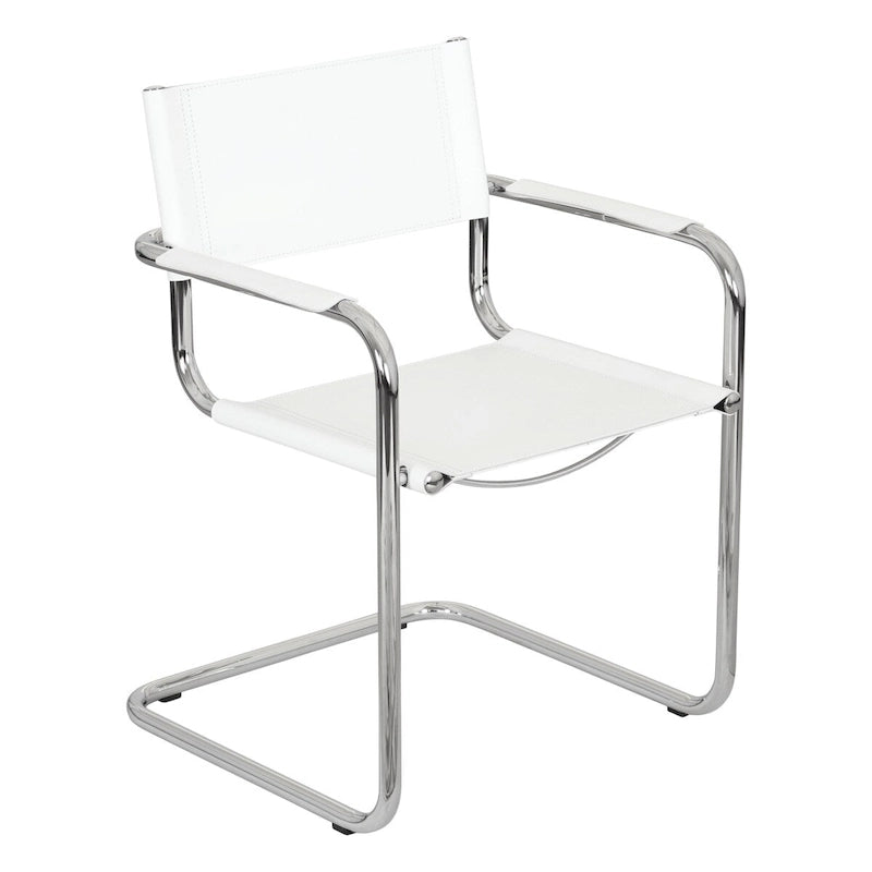 Cantilever Armchair with Chrome Frame