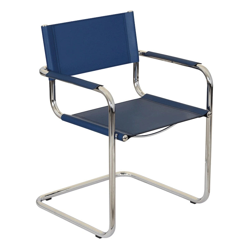 Cantilever Armchair with Chrome Frame