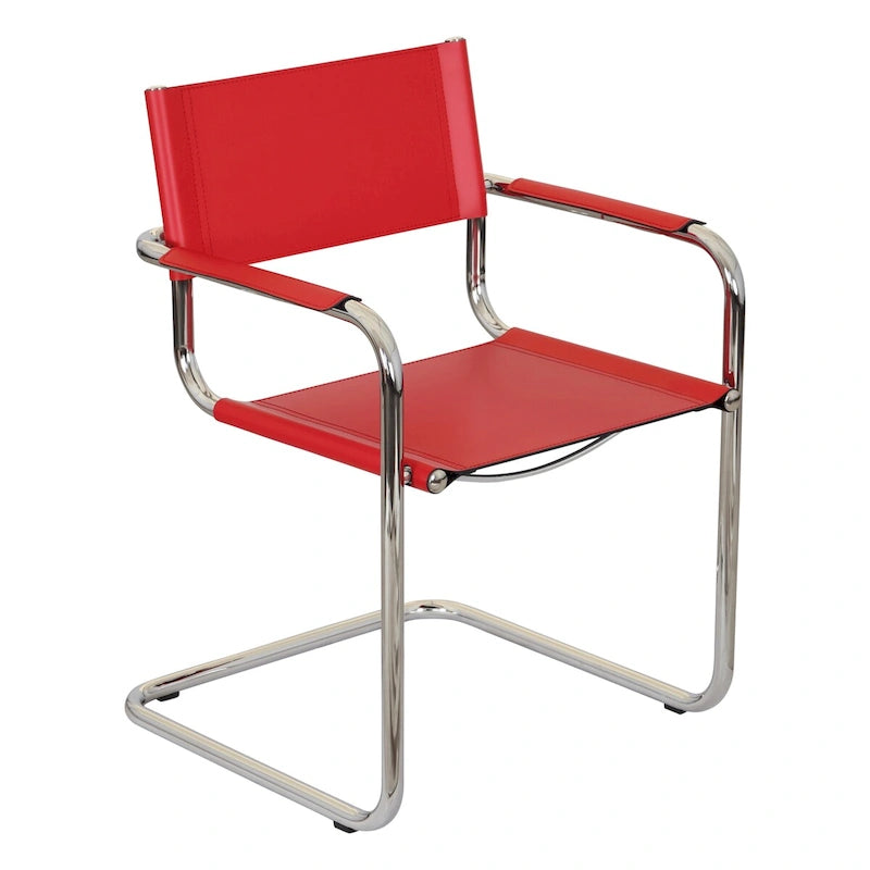 Cantilever Armchair with Chrome Frame
