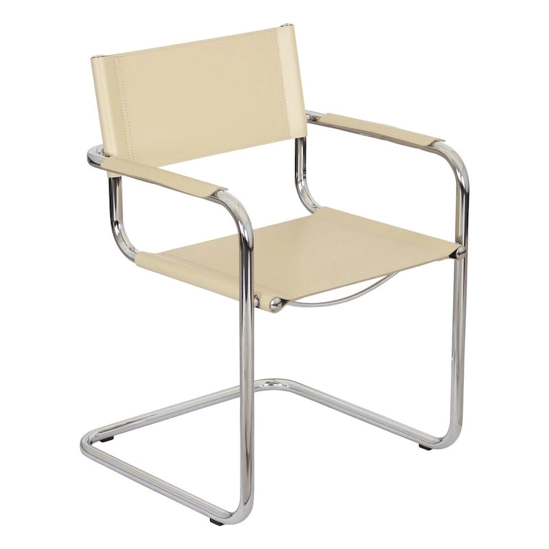 Cantilever Armchair with Chrome Frame