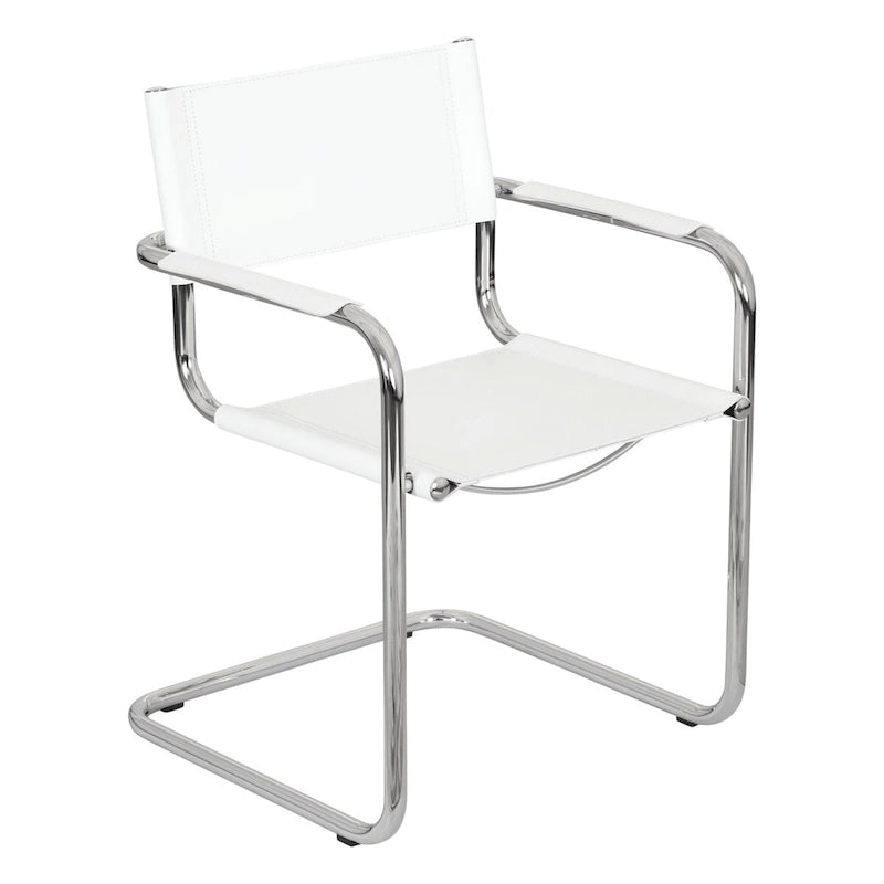 Cantilever Armchair with Chrome Frame