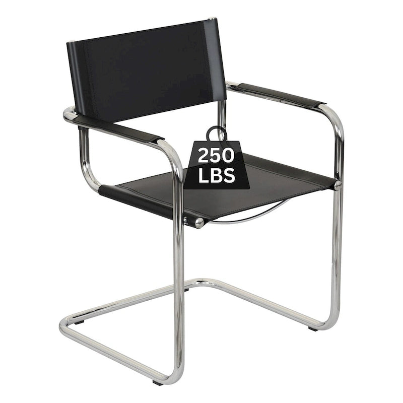 Cantilever Armchair with Chrome Frame